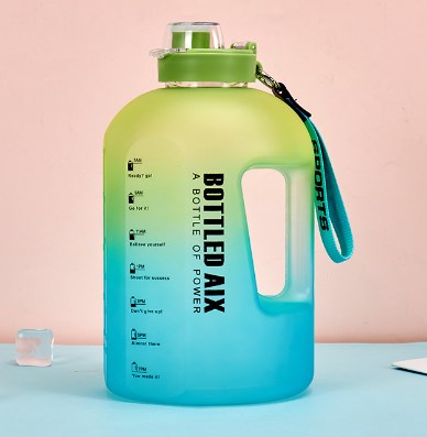 2,2L Sportwaterfles met Groot Volume en Kleurverloop