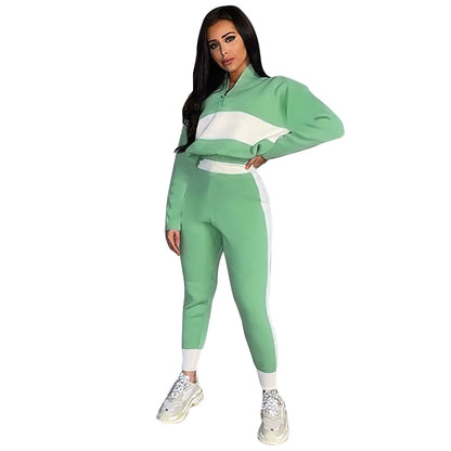 Casual Dames Sportset met Colorblock Design