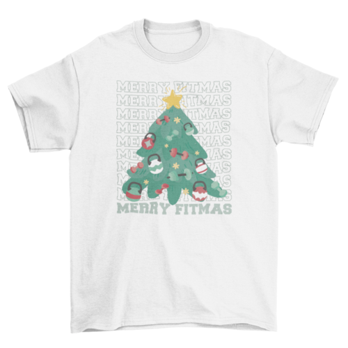 Merry fitmas Christmas t-shirt