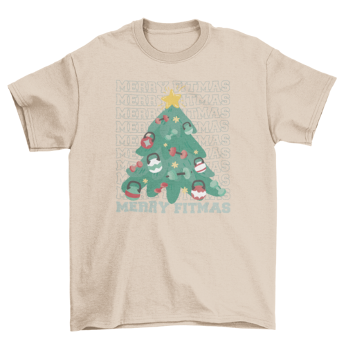 Merry fitmas Christmas t-shirt