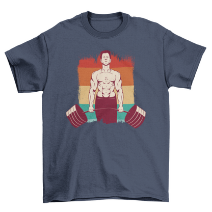 Gewichtheffende man t-shirt