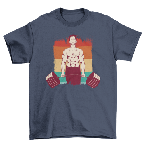 Gewichtheffende man t-shirt
