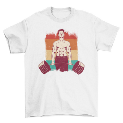 Gewichtheffende man t-shirt