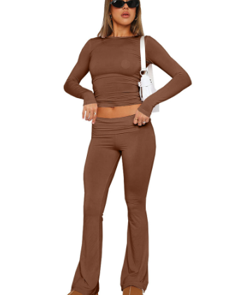 Dames Flared Broek met Lage Taille