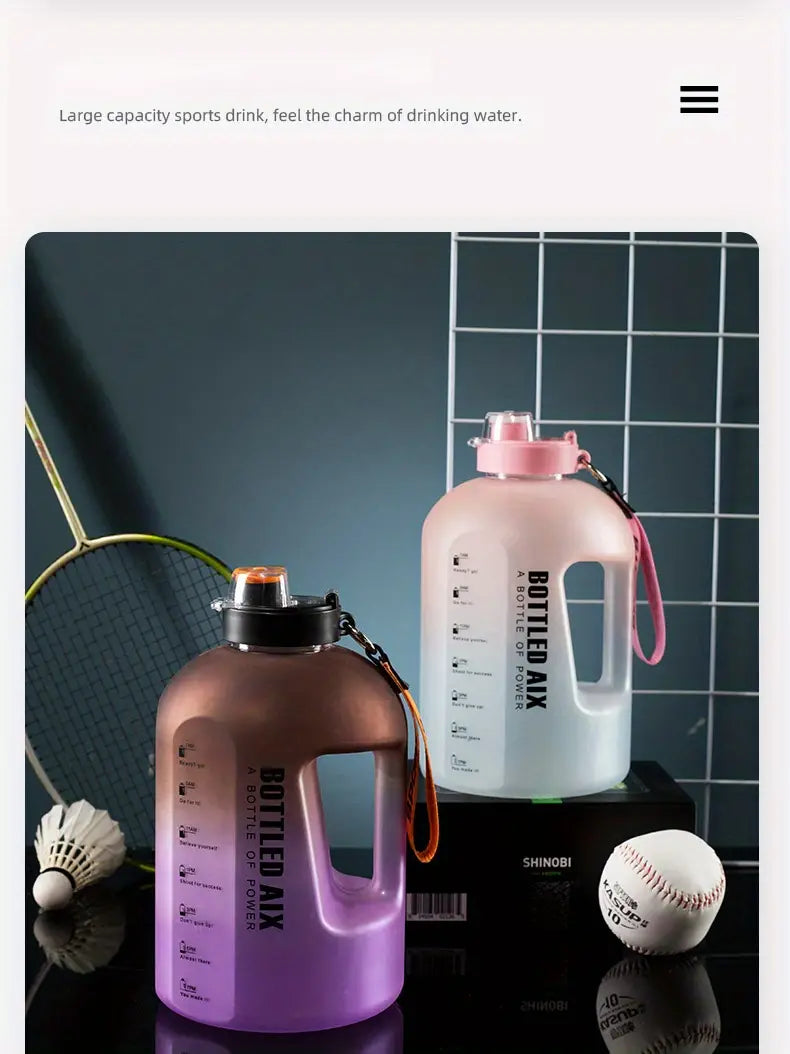 2,2L Sportwaterfles met Groot Volume en Kleurverloop