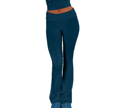 Dames Flared Broek met Lage Taille
